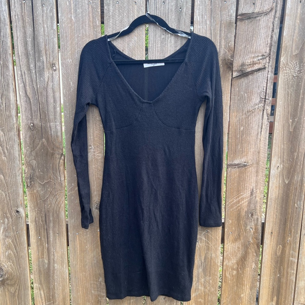 Ribbed Long Sleeve Mini Dress